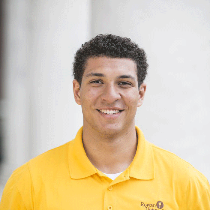 Headshot of Brandon in his admissions ambassadors shirt.